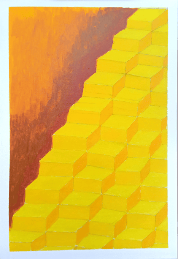 Colorful stairs-creative painting