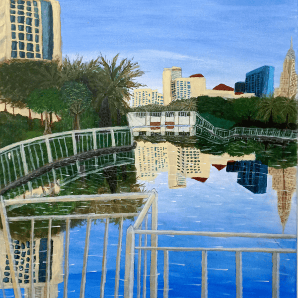 Green cityscape - art