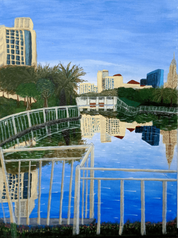 Green cityscape - art